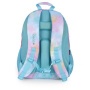 Hátizsák, iskolatáska, cipzáras, GABOL Mystic, világoskék, batikolt hatású