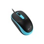 Egér, vezetékes, optikai, normál méret, USB, GENIUS DX-123, fekete-kék