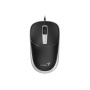 Egér, vezetékes, optikai, normál méret, USB, GENIUS 'DX-123', fekete-szürke