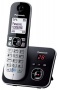 Telefon, vezeték nélküli, üzenetrögzítő, PANASONIC 'KX-TG6821PDB', fekete