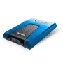 2,5 HDD (merevlemez), 2TB, USB 3.2 Gen1, ütésálló, ADATA HD650, kék