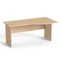 Íróasztal, íves, jobbos, laplábbal, 160x80 cm, MAYAH 'Freedom SV-23',  tölgy