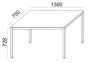 Általános asztal fémlábbal, 75x130 cm, MAYAH Freedom SV-38, fehér