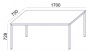 Általános asztal fémlábbal, 75x170 cm, MAYAH Freedom SV-40, fehér