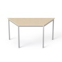Általános asztal fémlábbal, trapéz alakú, 75x150/75 cm, MAYAH 'Freedom SV-41', juhar