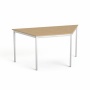 Általános asztal fémlábbal, trapéz alakú, 75x150/75 cm, MAYAH 'Freedom SV-41', kőris