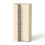 Szekrény, 5 rendező magas, kétajtós, polcokkal, MAYAH 'Freedom SV-01', juhar