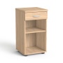Szekrény, asztalmagas, fiókos, nyitott polcos, MAYAH 'Freedom SV-14',  tölgy