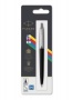 Golyóstoll, 0,7 mm, ezüst színű klip, fekete tolltest, PARKER Royal Jotter Originals, kék
