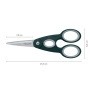 Olló, konyhai, 22 cm FISKARS Functional ReNew, fekete