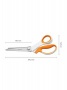 Olló, cikkcakk, 24,2 cm, FISKARS 'SoftGrip™', fehér/narancssárga