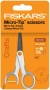 Olló, általános, tapadásmentes, 13 cm, FISKARS 'MicroTip Titanium', fehér