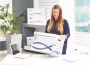 Archiválókonténer, karton, FELLOWES, Bankers Box Basic Tall, kék-fehér
