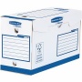 Archiválódoboz, extra erős, A4+, 150 mm, FELLOWES 'Bankers Box Basic', kék- fehér