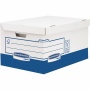 Archiválókonténer, karton, ultra erős, nagy, FELLOWES 'Bankers Box Basic', kék-fehér