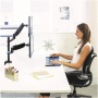 Monitortartó kar, két monitorhoz, FELLOWES, Platinum Series™ Dual Stacking, fekete