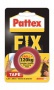 Ragasztószalag, kétoldalas, 19 mm x 1,5 m, HENKEL 'Pattex Fix 120 kg', piros