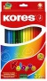 Színes ceruza készlet, hatszögletű, KORES 'Hexagonal', 36 különböző szín