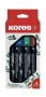 Alkoholos marker készlet, 3-5 mm, vágott, KORES 'ECO K-Marker XP2', 4 különböző szín