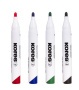 Tábla- és flipchart marker készlet, 3 mm, kúpos, KORES K-Marker XW1, 4 különböző szín