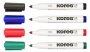 Tábla- és flipchart marker készlet, 1-3 mm, kúpos, KORES 'K-Marker', 4 különböző szín