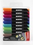 Alkoholos marker, 3-5 mm, kúpos, KORES 'K-Marker', 10 különböző szín