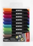 Alkoholos marker, 3 mm, kúpos, KORES 'K-Marker XP1', 10 különböző szín
