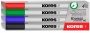 Tábla- és flipchart marker készlet, 1-3 mm kúpos, KORES 'K-Marker W1', 4 különböző szín
