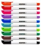 Tábla- és flipchart marker készlet, 1-3 mm kúpos, KORES K-Marker W1, 10 különböző szín
