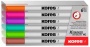 Tábla- és flipchart marker készlet, 1-3 mm kúpos, KORES 'K-Marker W1', 6 különböző szín