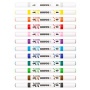 Dekormarker készlet, akril, 1-2 mm, kétvégű, KORES  K-Kreative, 12 különböző szín