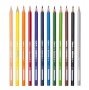 Színes ceruza készlet, háromszögletű, 1 grafittal, 1 hegyezővel, KORES 'KOLORES Twist & Turn', 12 különböző szín