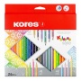 Színes ceruza készlet, háromszögletű, KORES 'Kolores Style', 26 különböző szín