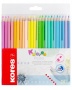 Színes ceruza készlet, háromszögletű, KORES 'Kolores Pastel', 24 pasztell szín