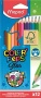 Színes ceruza készlet, háromszögletű, MAPED 'Color`Peps Star', 12 különböző szín