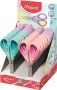 Olló display, iskolai, 13 cm, MAPED 'Essentials Soft Pastel', pasztell színek