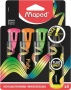 Szövegkiemelő készlet, 1-5 mm, MAPED 'Fluo Peps Flex', 4 különböző szín