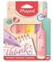Szövegkiemelő készlet, 1-5 mm, MAPED Fluo Peps Flex Pastel, pasztell szín, vegyes készletek