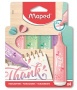 Szövegkiemelő készlet, 1-5 mm, MAPED 'Fluo Peps Flex Pastel', pasztell szín, vegyes készletek