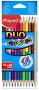 Színes ceruza készlet, kétvégű, háromszögletű, MAPED 'Color`Peps Duo', 24 különböző szín
