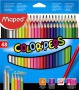 Színes ceruza készlet, háromszögletű, MAPED 'Color`Peps Star', 48 különböző szín