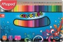 Színes ceruza készlet, háromszögletű, fém doboz, MAPED 'Color`Peps Star', 48 különböző szín
