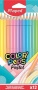 Színes ceruza készlet, háromszögletű, MAPED 'Color`Peps Pastel', 12 különböző pasztell szín