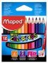 Színes ceruza készlet, háromszögletű, MAPED 'Color`Peps Star Mini', 12 különböző szín