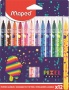 Filctoll készlet, 2,8 mm, kimosható, MAPED 'Pixel Party', 12 különböző szín