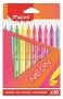 Filctoll készlet, 2,8 mm, kimosható, MAPED 'Neon', 10 különböző szín