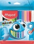 Filctoll készlet, 2 mm, kimosható, MAPED 'Color`Peps Ocean', 12 különböző szín