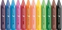 Zsírkréta, vastag, MAPED Color`Peps MAXI Wax, 12 különböző szín