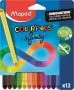 Színes ceruza készlet, háromszögletű, MAPED 'Color`Peps INFINITY', 12 különböző szín