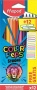 Színes ceruza készlet, háromszögletű, MAPED, 'Color`Peps Strong' 12 különböző szín + 12 ajándék matrica